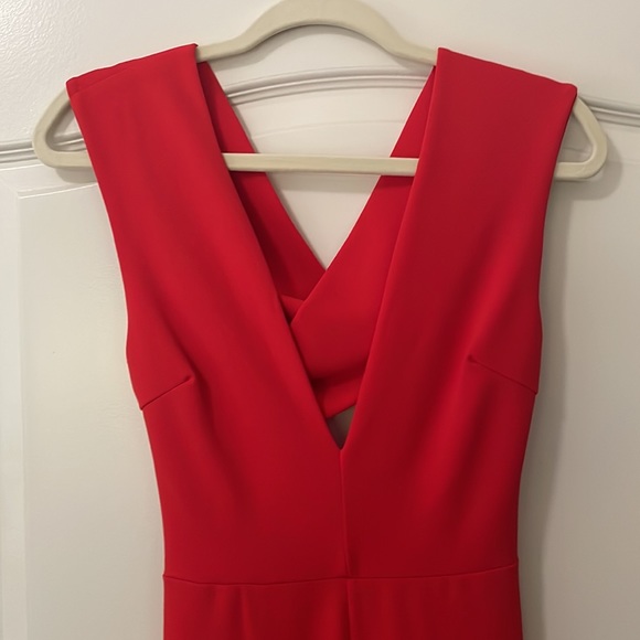 S - Lulu’s Cat's Meow Red Jumpsuit - Picture 2 of 8